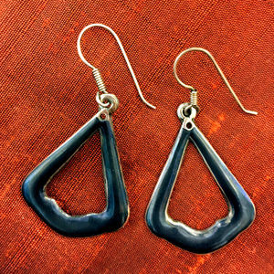 Siam sterling silver drop dangle earrings